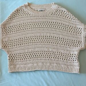 American Eagle loose knit sweater short sleeve XS